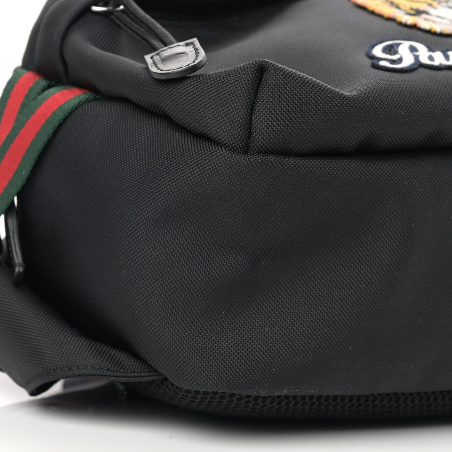 Techno Canvas Web L'Aveugle Par Amour Embroidered Belt Bag Black