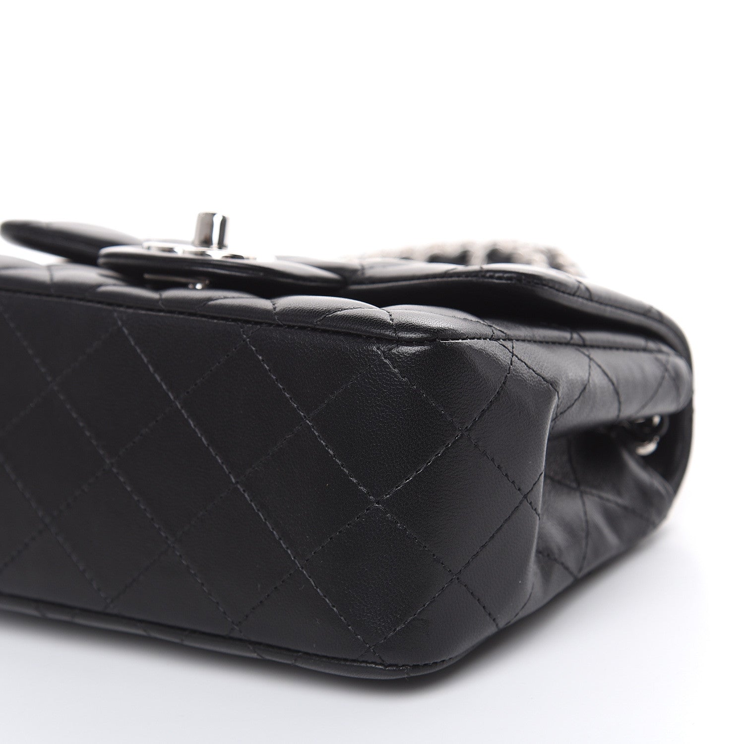 Chanel Lambskin Quilted Mini Square Flap Black 9 of 12