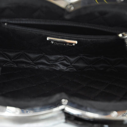 Chanel Patent Leather Kiss Lock Clutch Black Silver 12 of 12