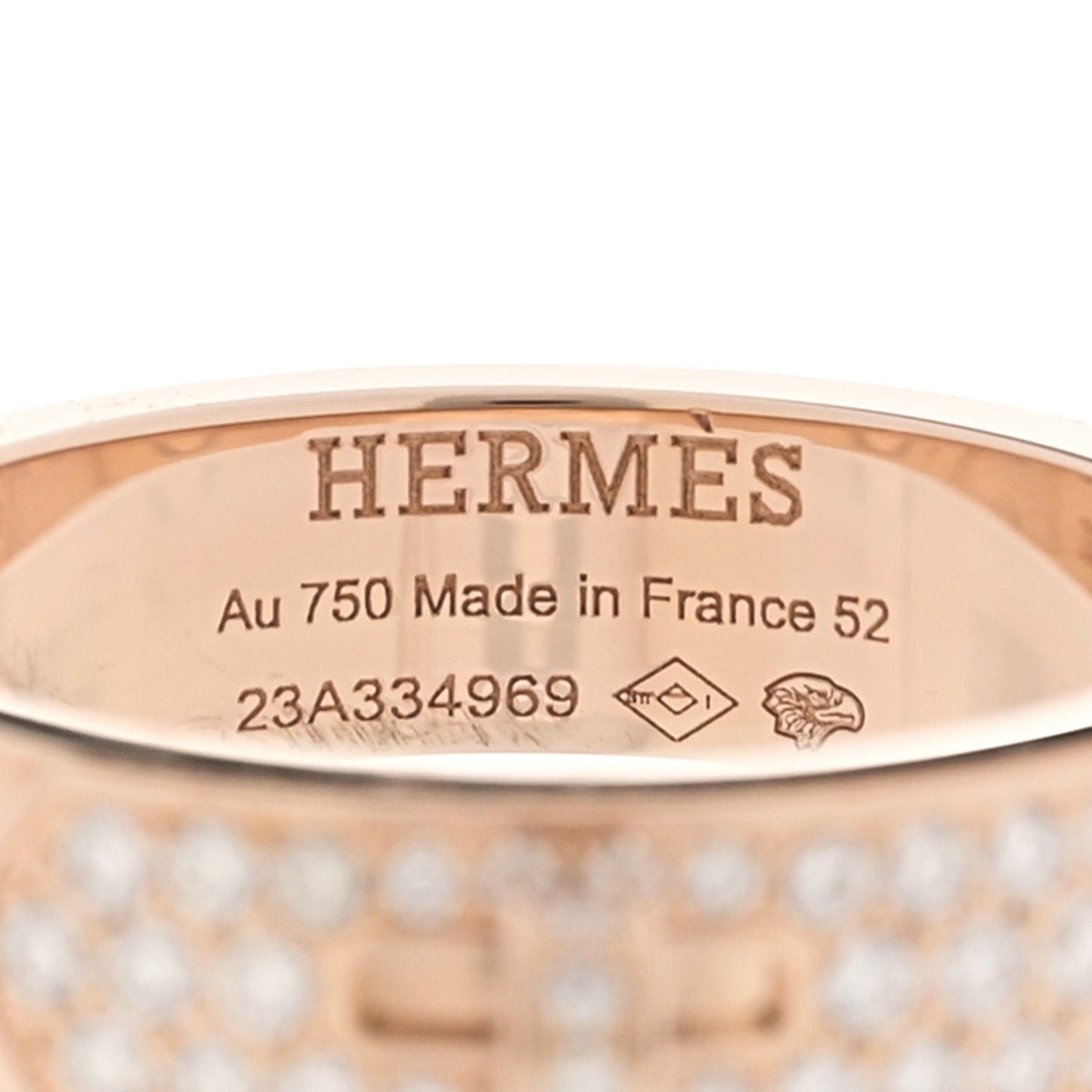 18K Rose Gold Diamond Pave Kelly Ring  52 6