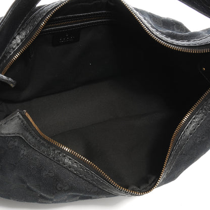 Gucci Monogram GG Medium Jockey Hobo Black 5 of 7
