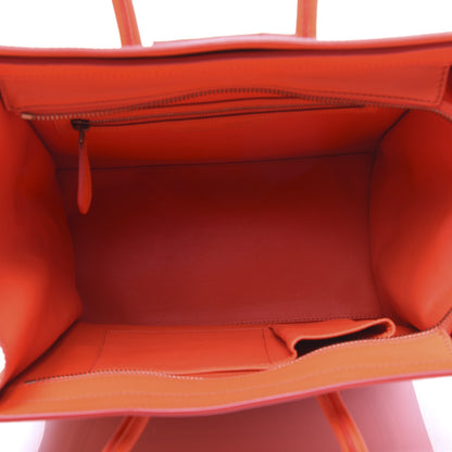 Celine Smooth Calfskin Micro Luggage Fluo Orange 5 of 17