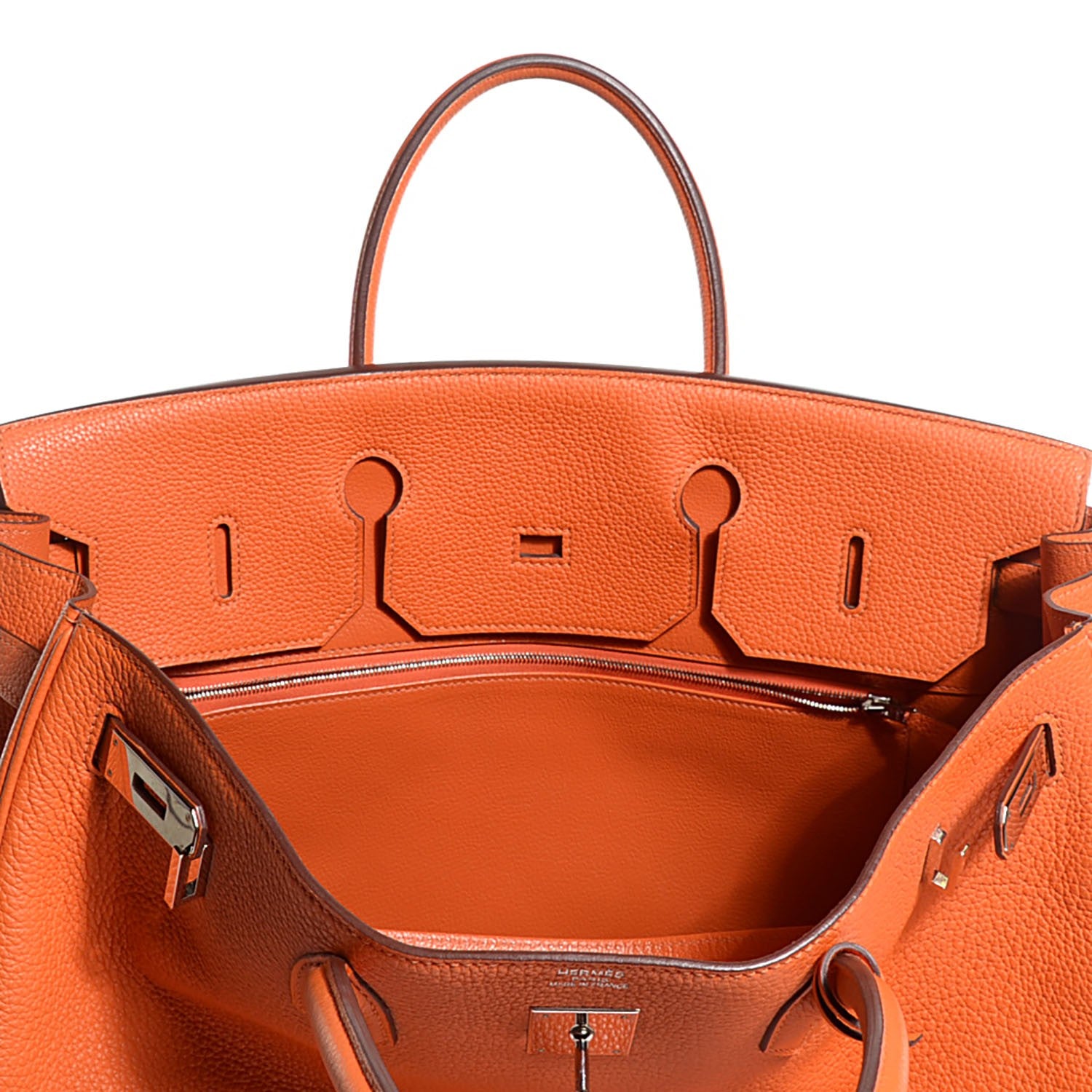 Hermes Taurillon Clemence Birkin 40 Orange 17 of 23