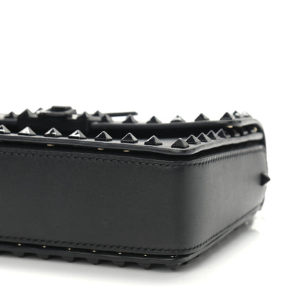 Valentino Garavani Vitello Monochrome Rockstud Flip Lock Bag Black 10 of 15