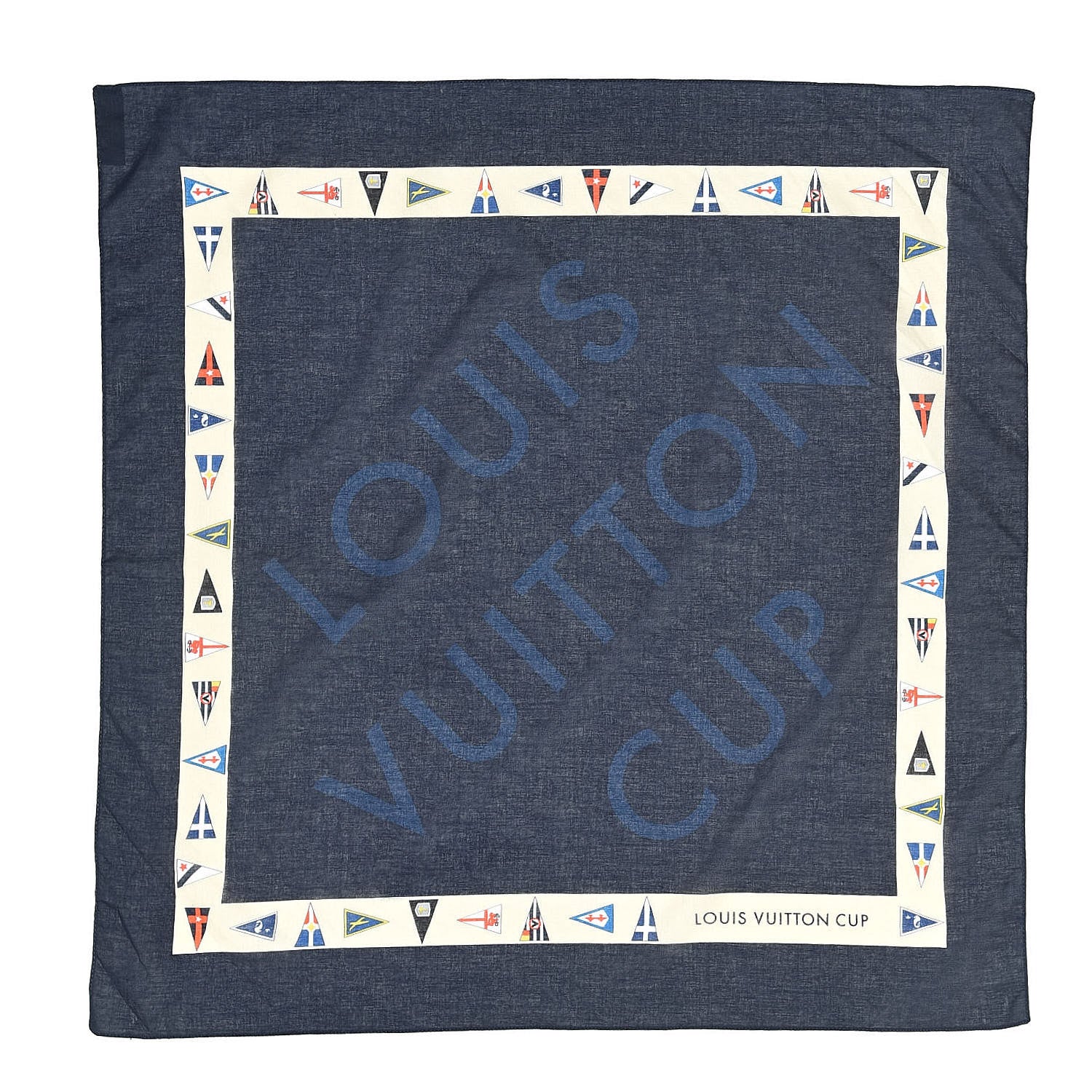 Louis Vuitton Cotton Cup Scarf Navy 1 of 3