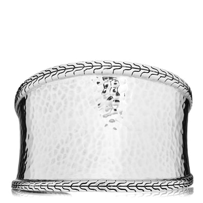 John Hardy Sterling Silver Classic Chain Hammered Cuff M 1 of 6