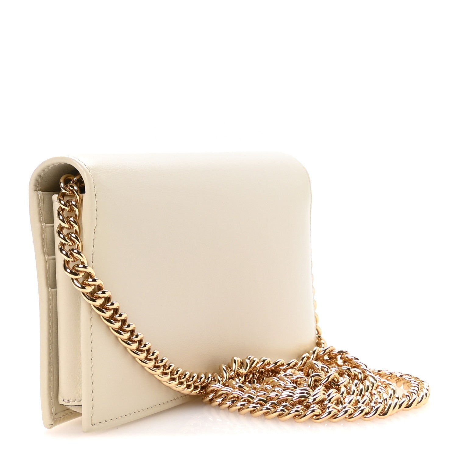 Gucci Boarded Plutone Calfskin Horsebit 1955 Wallet On Chain Mystic White 3 of 11