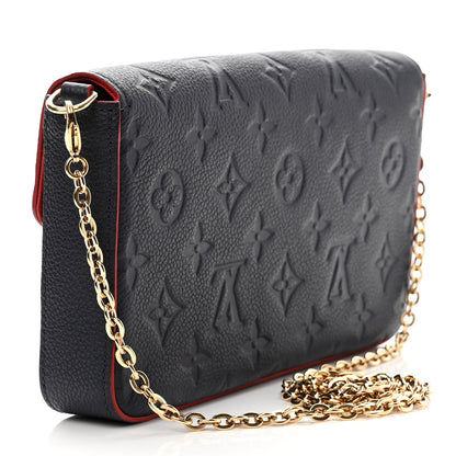 Louis Vuitton Empreinte Pochette Felicie Chain Wallet Marine Rouge 4 of 11