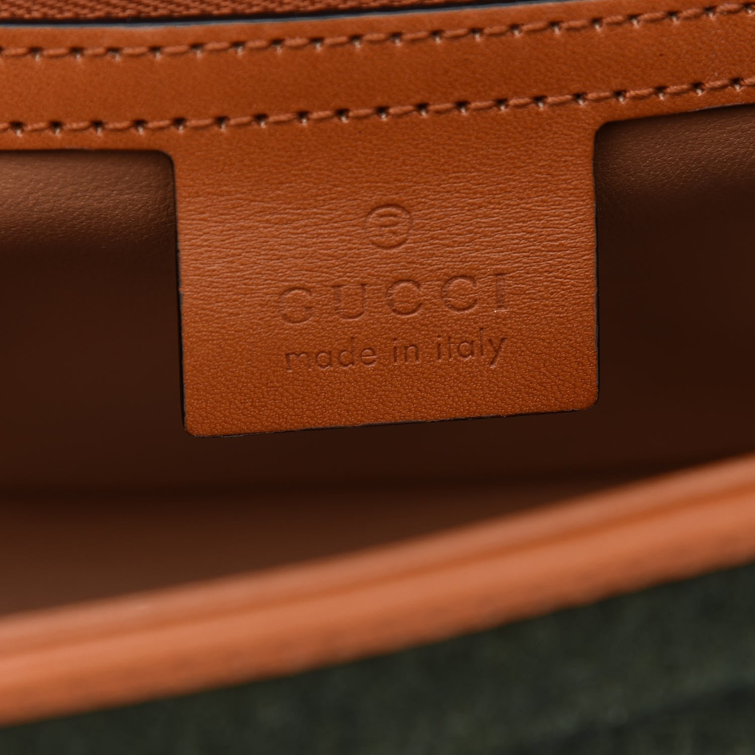 Gucci Loden Fabric Cuoio Harness Web Matelasse Horizontal Small GG Marmont Shoulder Bag Underwood Blue Red Harness Brown 6 of 9