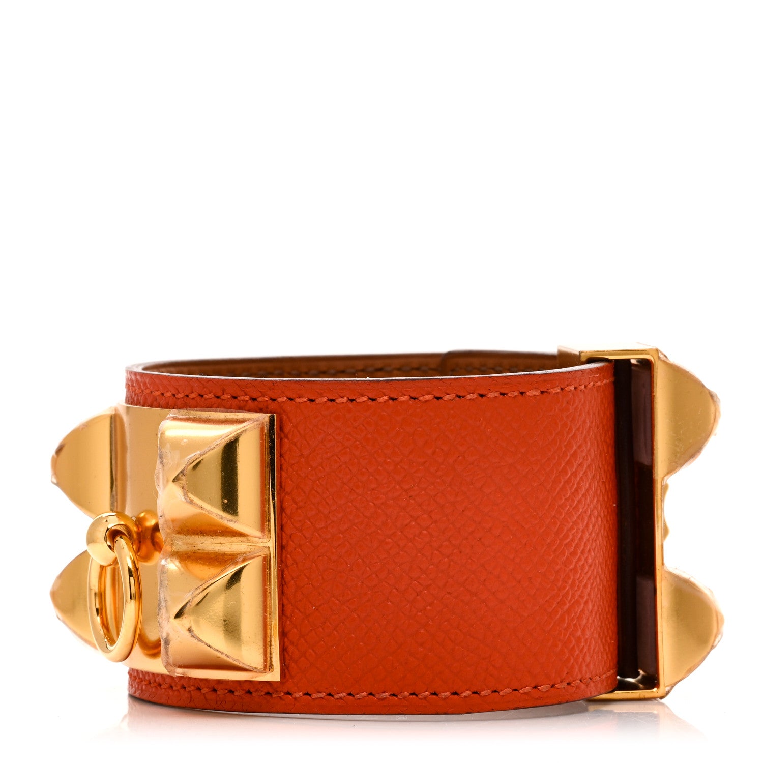 Hermes Epsom Collier De Chien CDC Bracelet S Orange 1 of 5