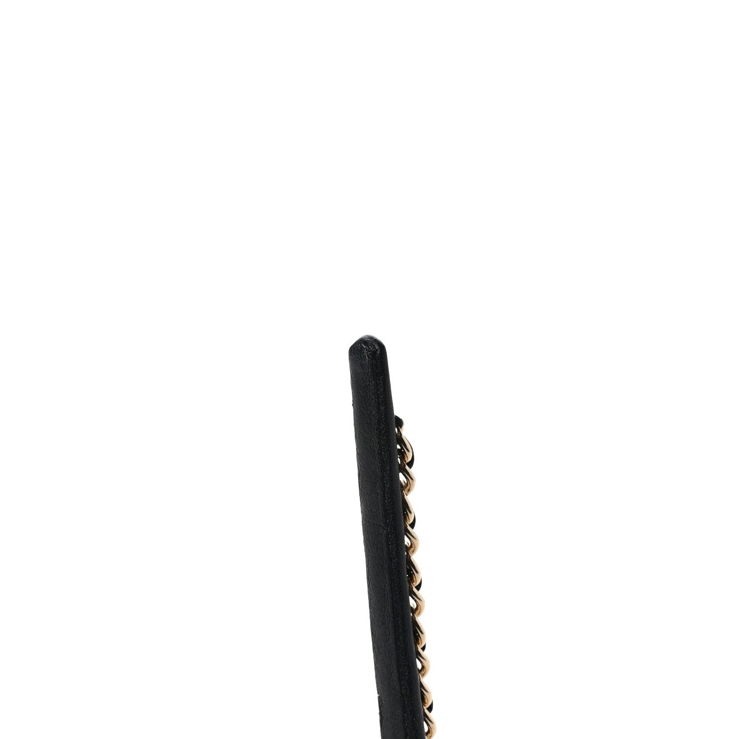 Chanel Metal Lambskin Chain CC Headband Black Gold 5 of 6