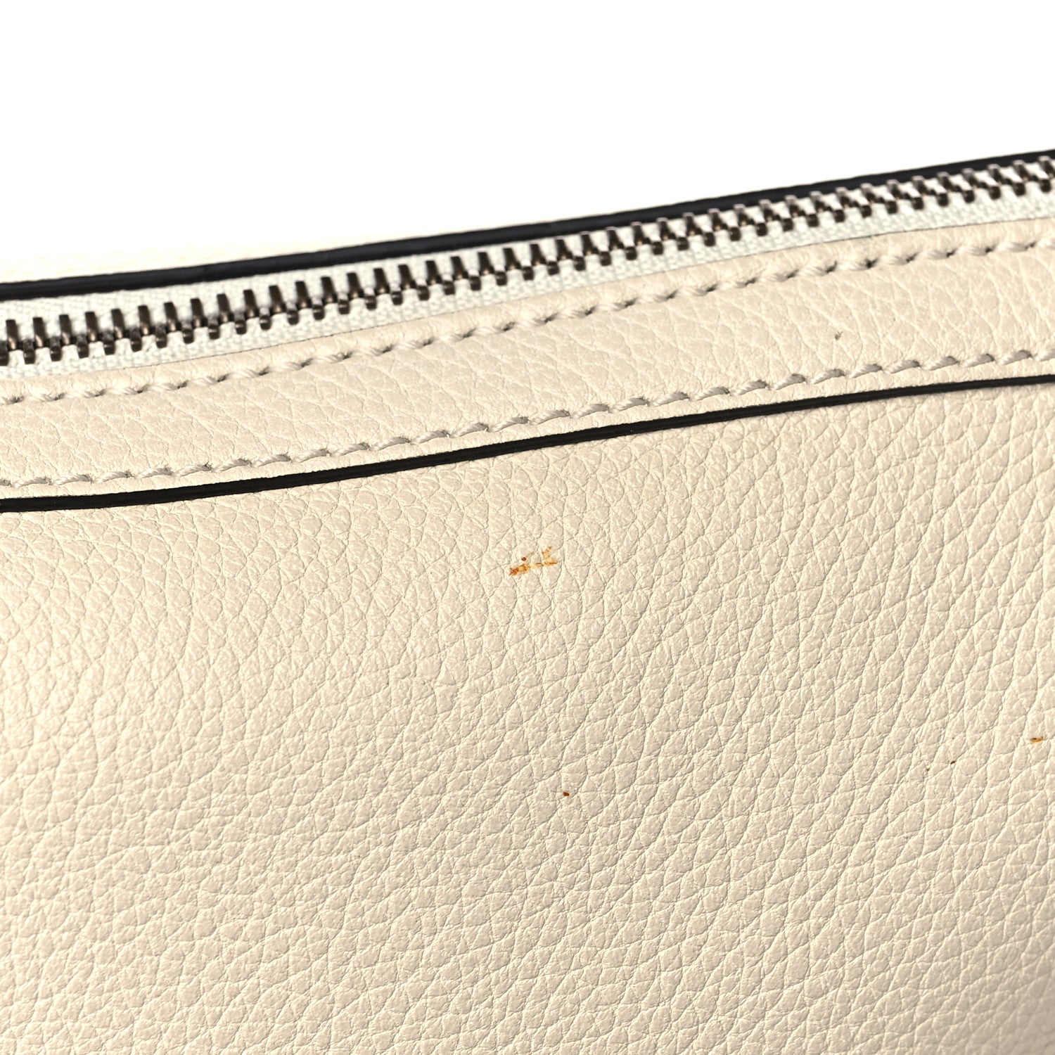 Gucci Grained Calfskin Logo Half Moon Hobo White 11 of 13