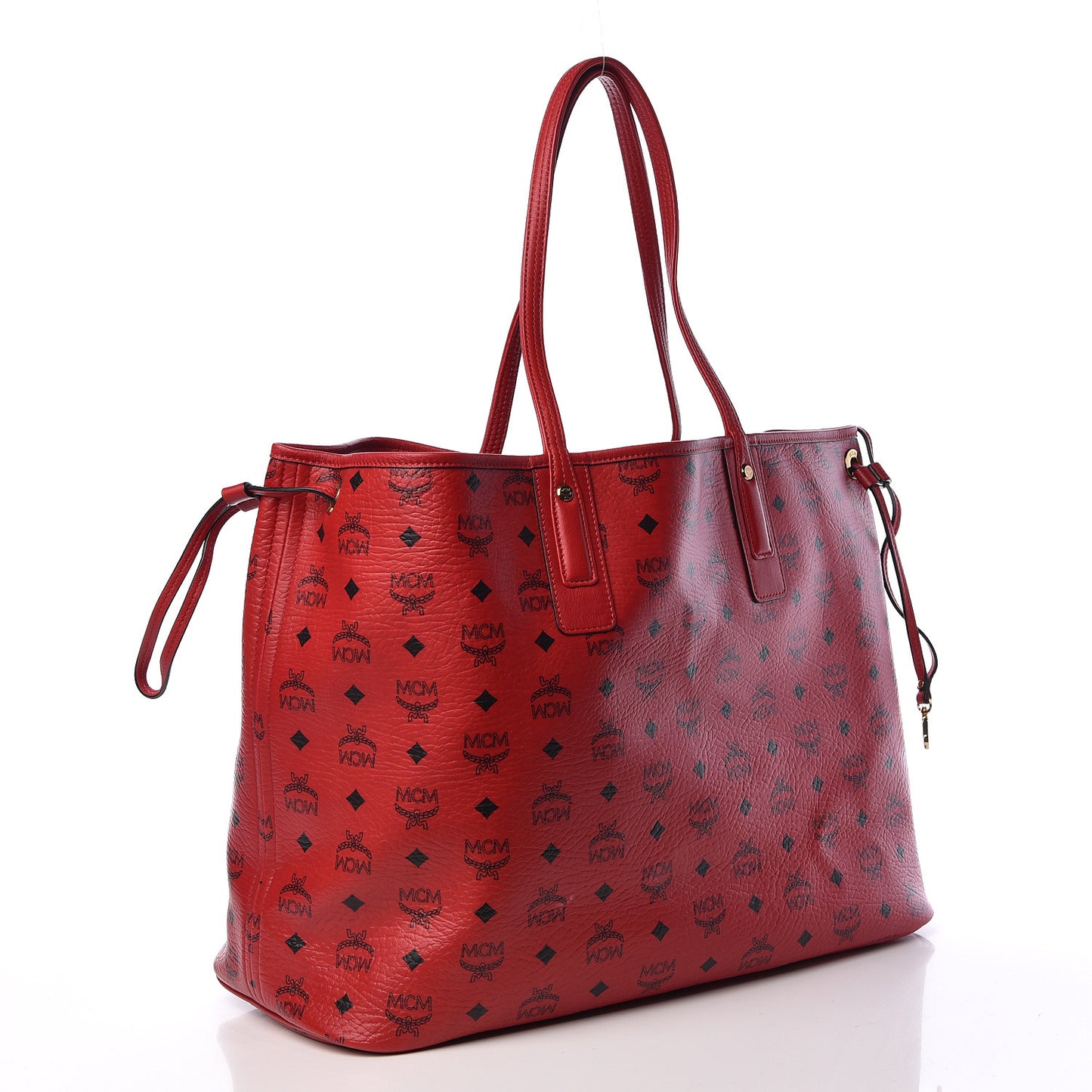 Visetos Large Liz Reversible Shopper Tote Ruby Red