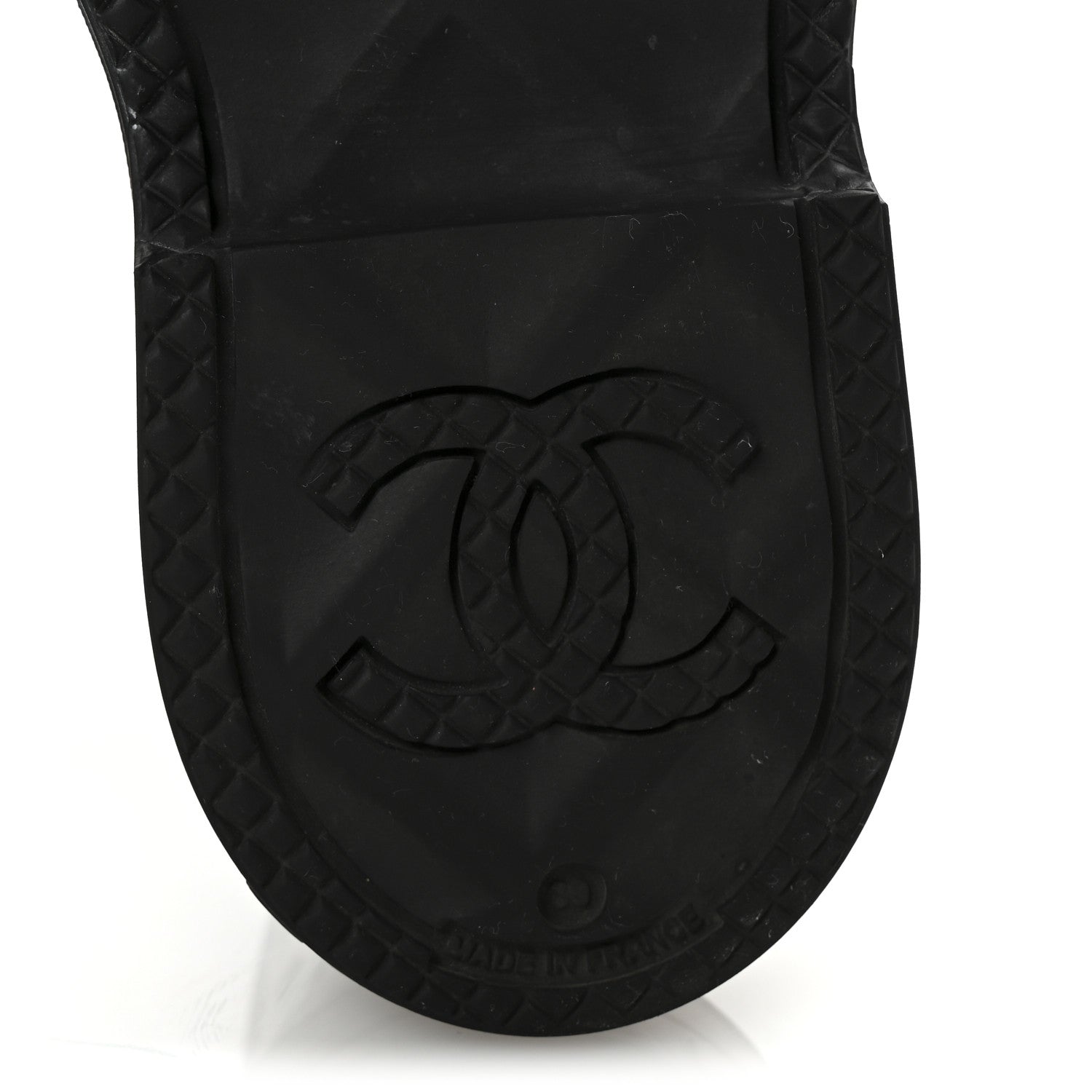 Chanel Rubber CC Print Boots 39 Black 7 of 9