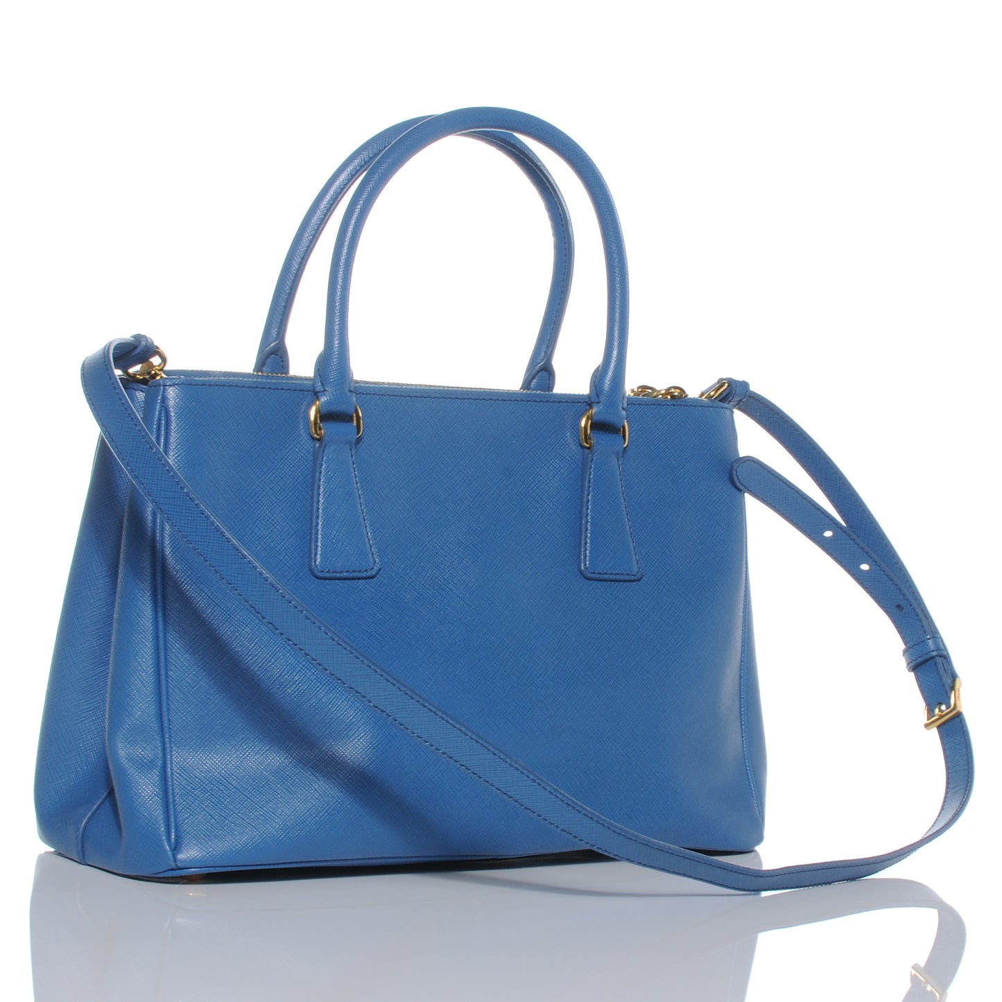 Saffiano Lux Small Tote Cobalto