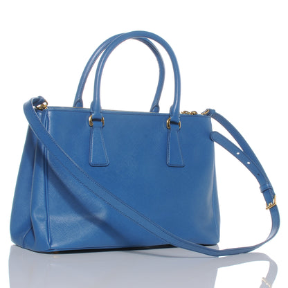 Prada Saffiano Lux Small Tote Cobalto 3 of 8