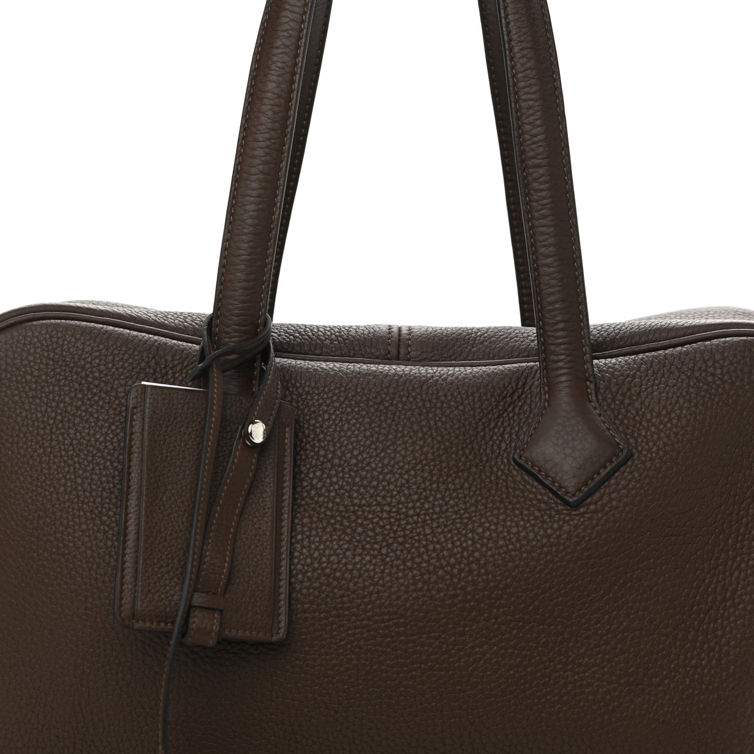 Hermes Taurillon Clemence Victoria II 35 Chocolate 8 of 12