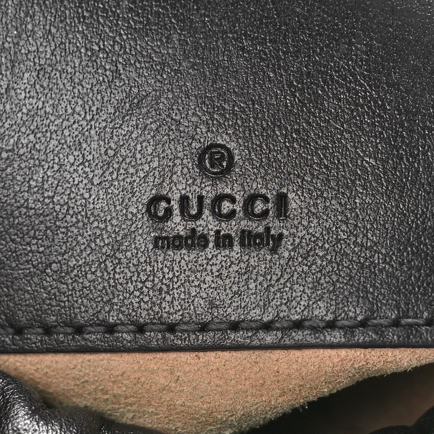 Gucci Calfskin Matelasse Mini GG Marmont 2.0 Bucket Bag Black 6 of 11