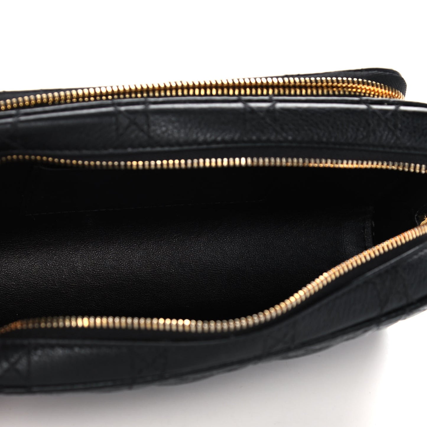 Supple Calfskin Caro Double Pouch Black