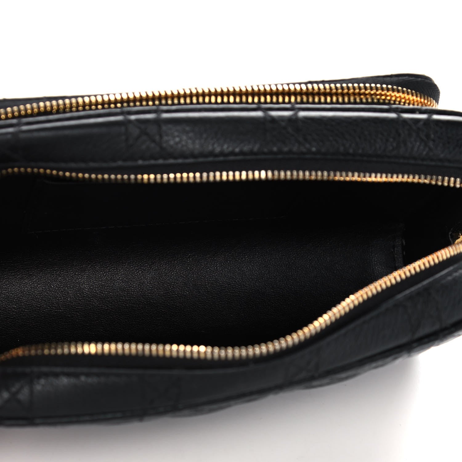 Christian Dior Supple Calfskin Caro Double Pouch Black 5 of 13