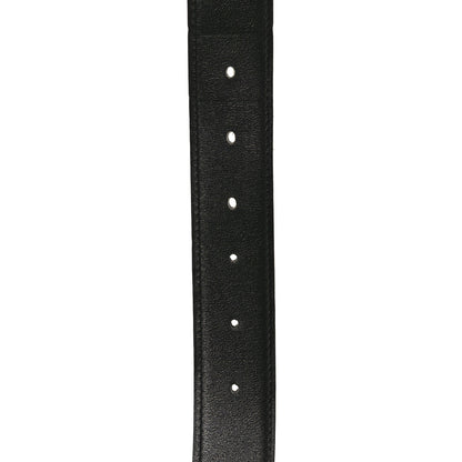 Hermes Box Togo 32mm Au Carre H Belt 90 36 Black Chocolate 4 of 7