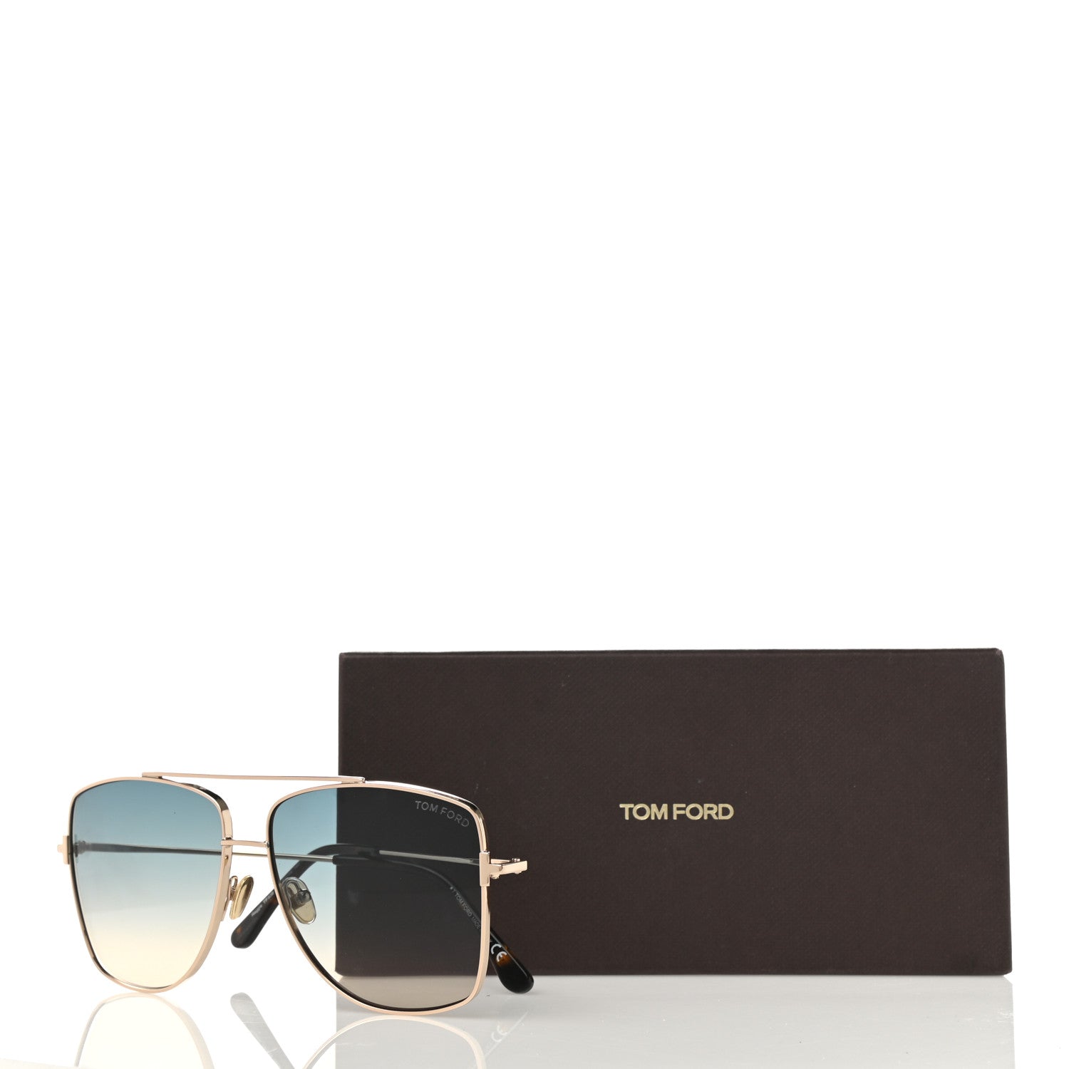 Tom Ford Reggie Aviator Sunglasses TF838 Shiny Rose Gold 8 of 8