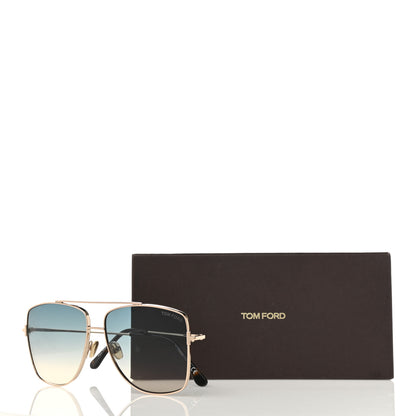 Tom Ford Reggie Aviator Sunglasses TF838 Shiny Rose Gold 8 of 8