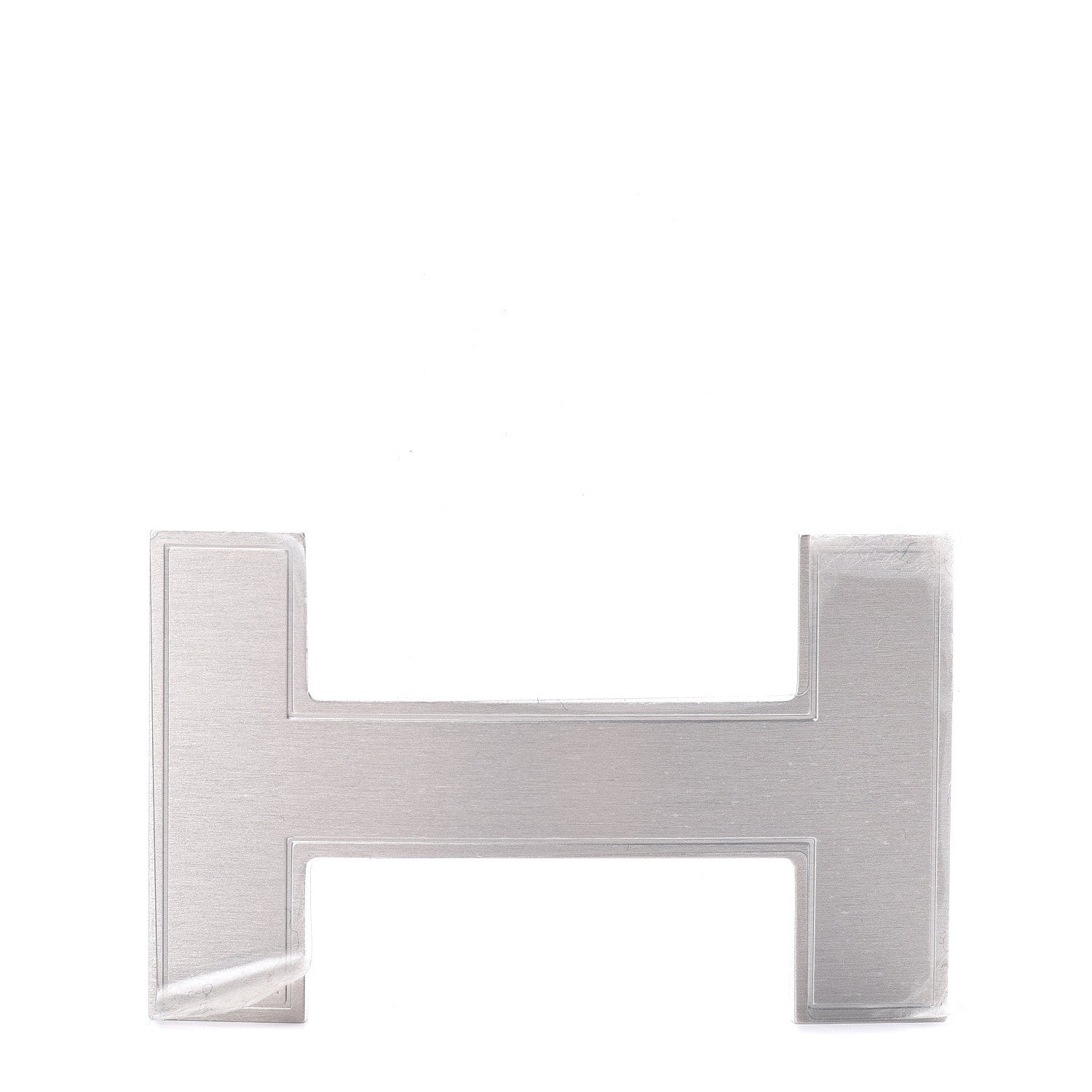 Hermes Brushed Palladium 32mm Quizz H Belt Buckle 1 of 4