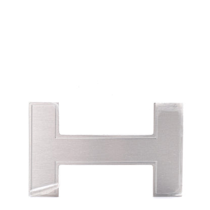Hermes Brushed Palladium 32mm Quizz H Belt Buckle 1 of 4