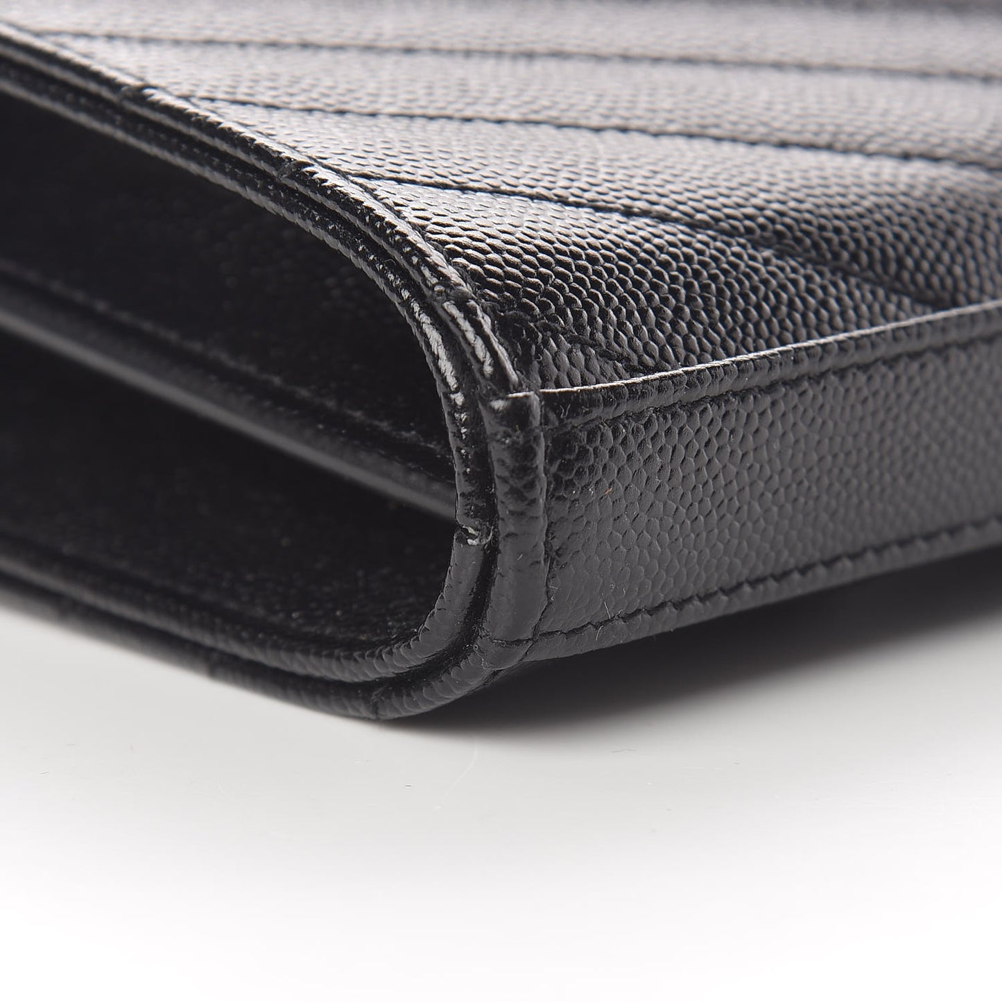 Grain De Poudre Matelasse Chevron Monogram Chain Wallet Black