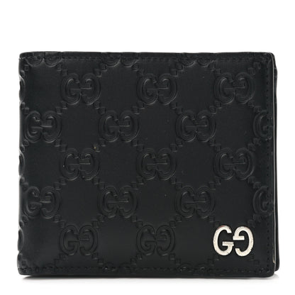 Gucci Guccissima Signature Dorian Bi-Fold Wallet Black 1 of 10