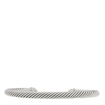 David Yurman Sterling Silver Diamond Pearl 5mm Cable Classics Bracelet 2 of 4