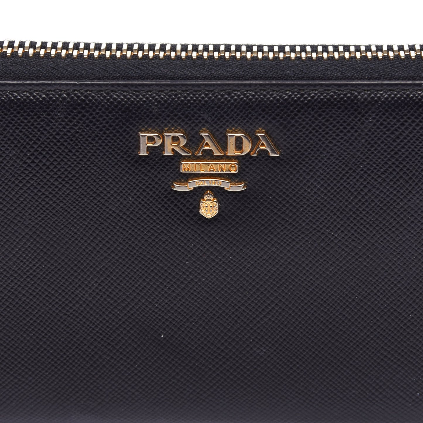 Saffiano Zip Around Wallet Black