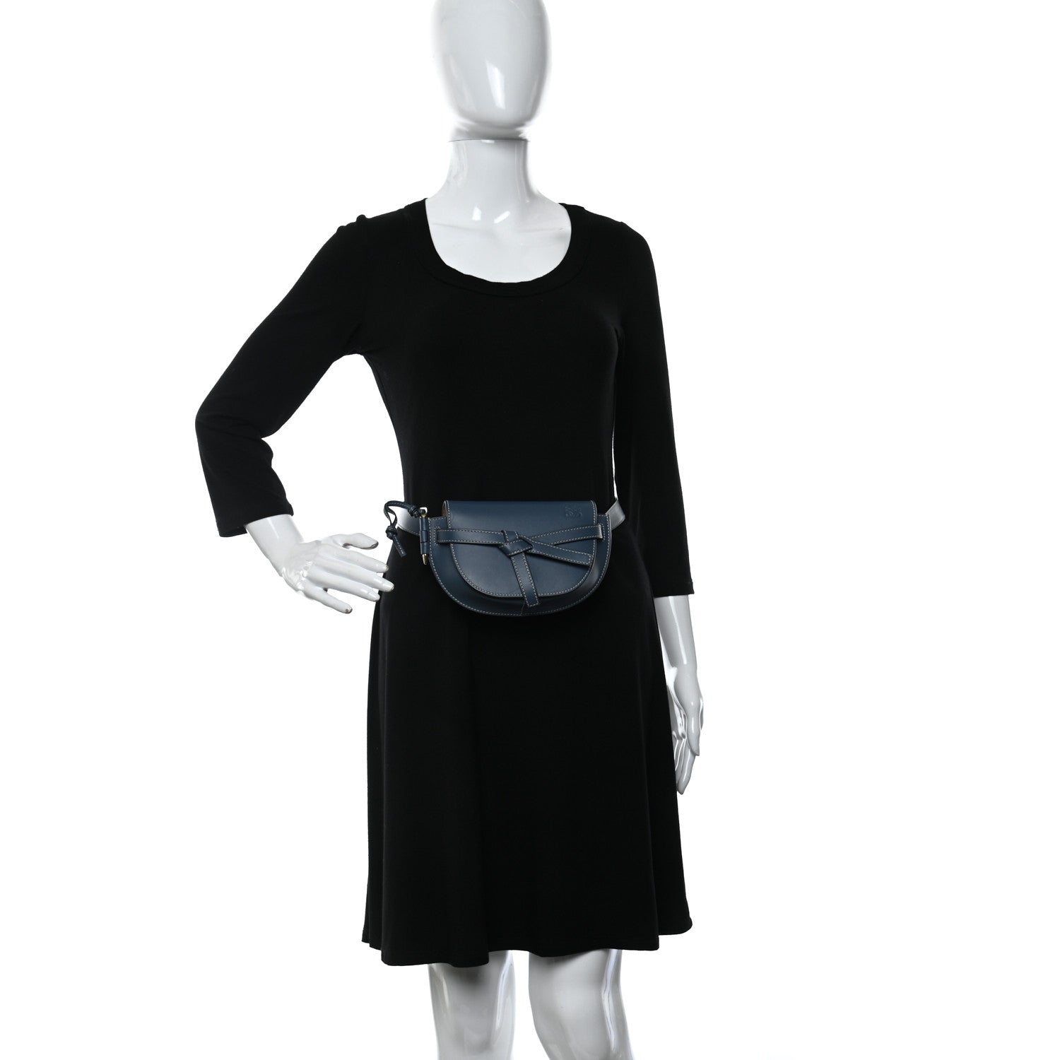 Loewe Calfskin Mini Gate Belt Bag Steel Blue 2 of 8