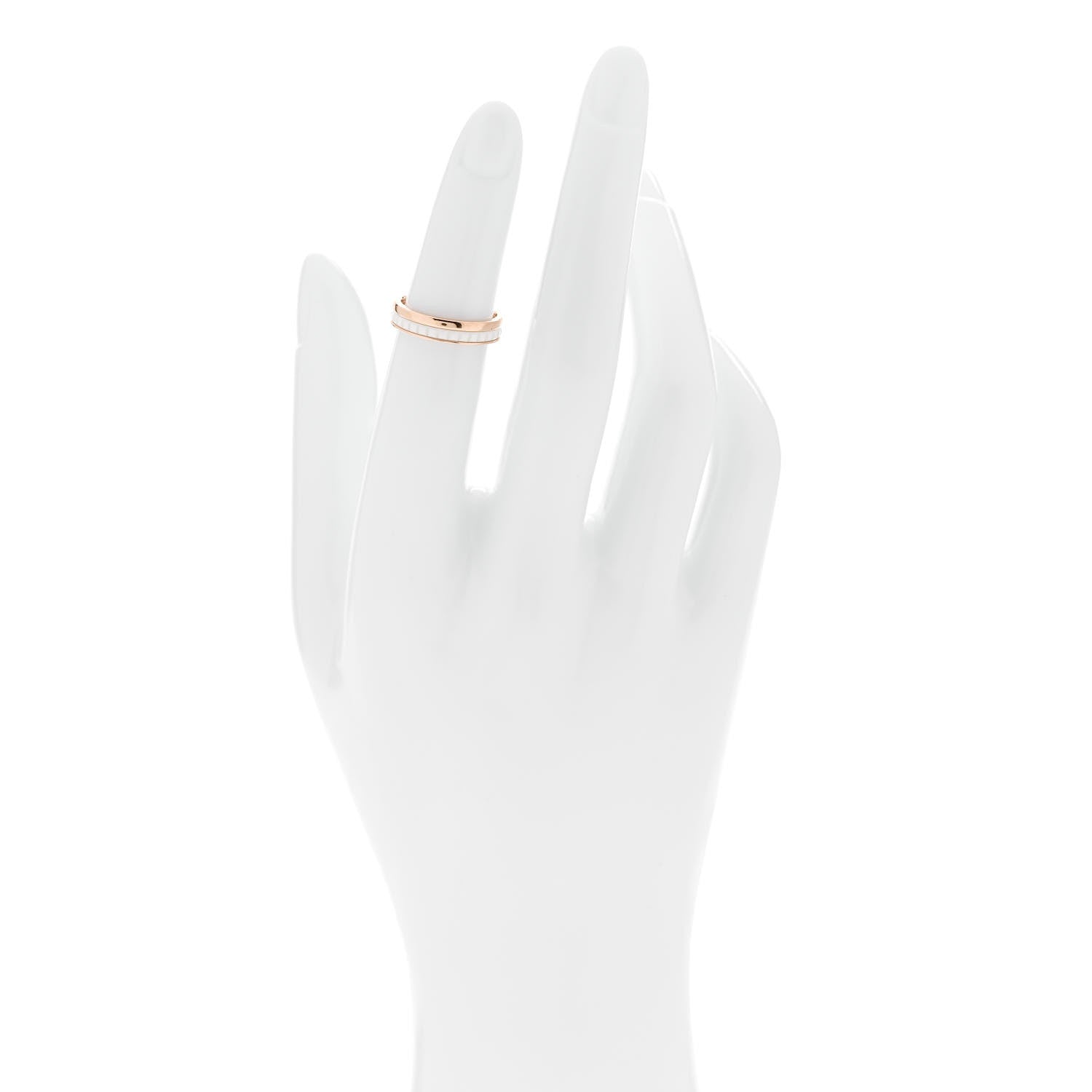 Boucheron 18K Pink Gold Ceramic Quatre White Edition Wedding Band Ring 47 4.25 59/8.75 2 of 6