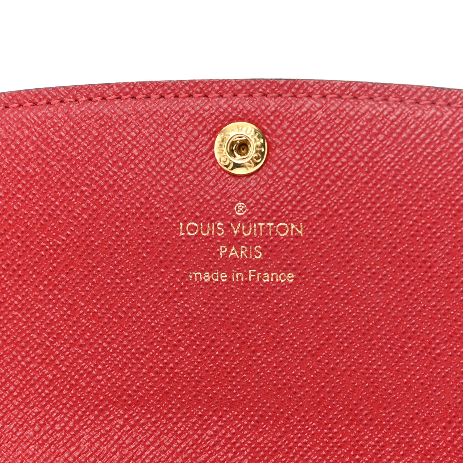 Louis Vuitton Damier Ebene Emilie Wallet Red 6 of 7