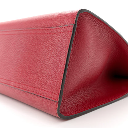 Gucci Calfskin Small GG Marmont Top Handle Bag Vulcanic Red 10 of 13