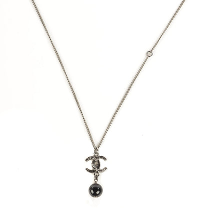 Chanel CC Bead Drop Necklace Black 3 of 5