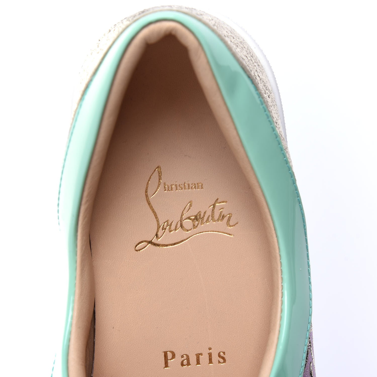 Christian Louboutin Calfskin Patent Seava Sneakers 37 Multi 9 of 14