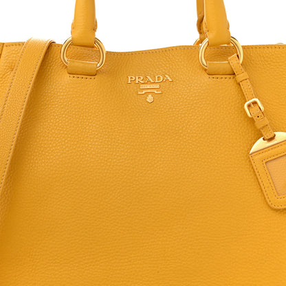 Prada Vitello Daino Side Zip Tote Mimosa 9 of 16