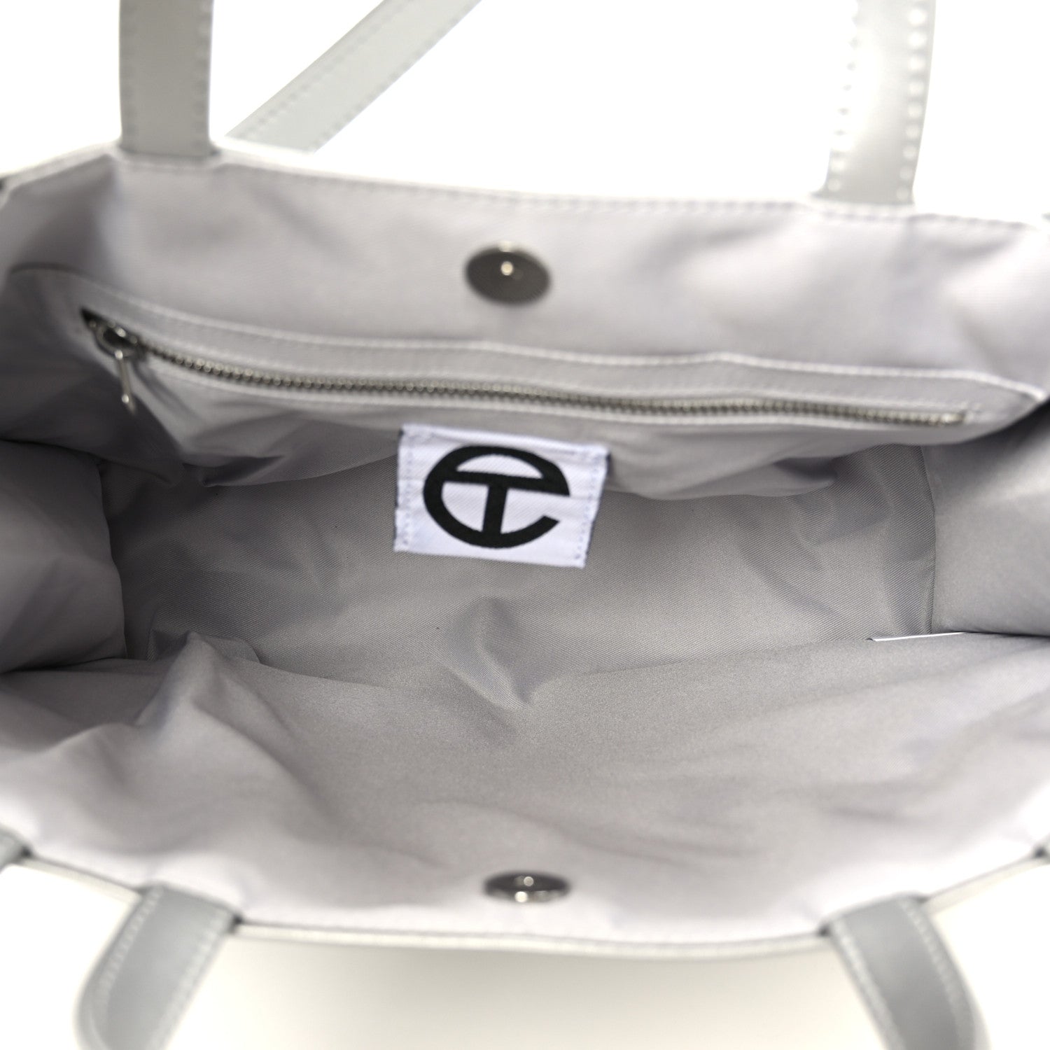 Telfar Metallic Vegan Leather Medium Shopping Bag Silver 5 of 10