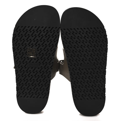 Hermes Epsom Womens Chypre Sandals 37.5 Etoupe 5 of 8