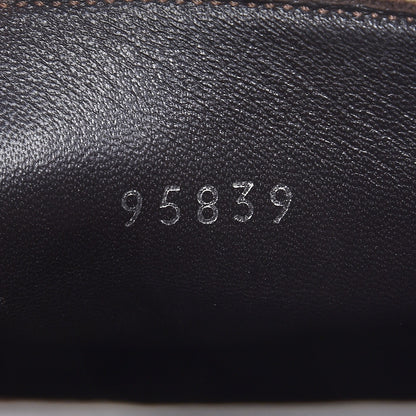 Gucci GG Plus Monogram Calfskin Mens Loafers 9.5 Beige Ebony Brown 9 of 12