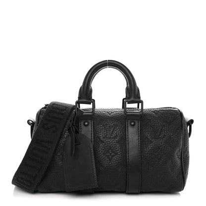 Louis Vuitton Monogram Taurillon Keepall Bandouliere 25 Black 1 of 12