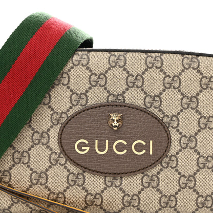 Gucci GG Supreme Monogram Web Neo Vintage Shoulder Bag Beige New Acero Crop 8 of 13