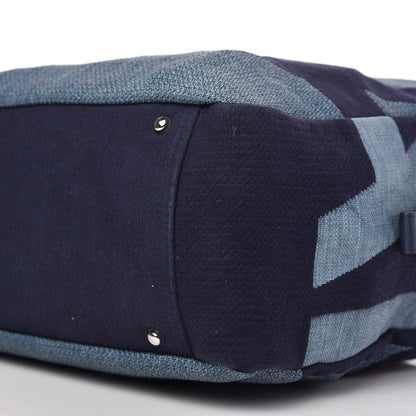 Chanel Canvas Maxi Bowling Bag Blue 7 of 9