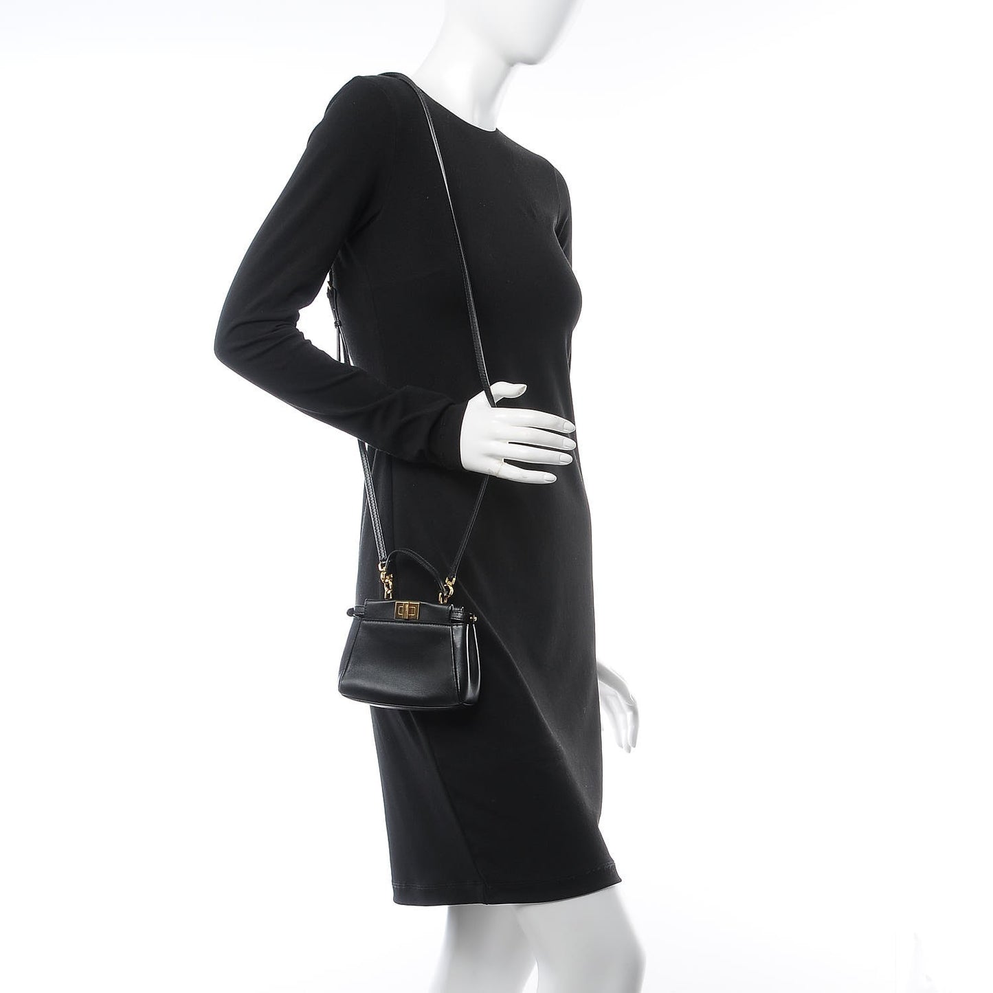 Nappa Micro Peekaboo Iconic Satchel Black