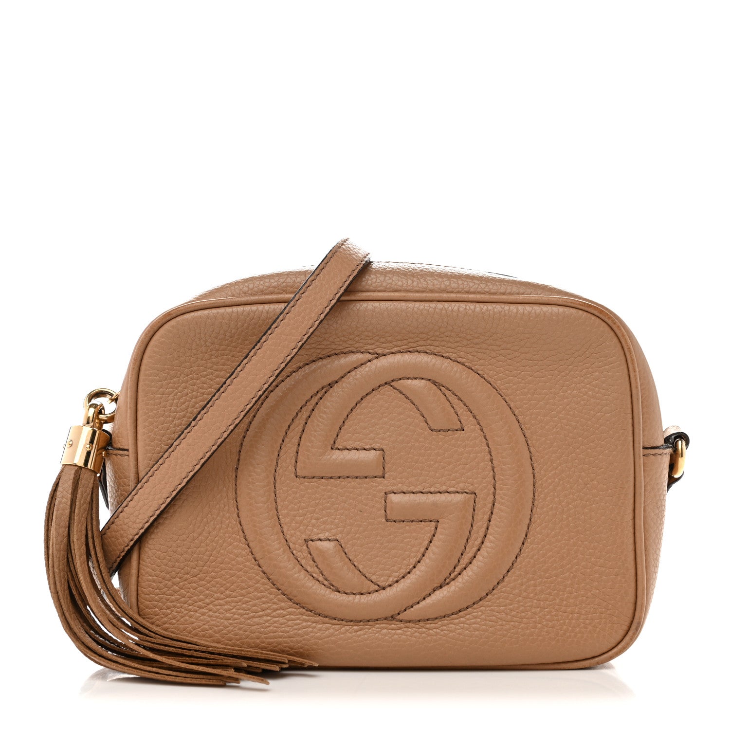 Gucci Pebbled Calfskin Small Soho Disco Bag Camelia 1 of 16