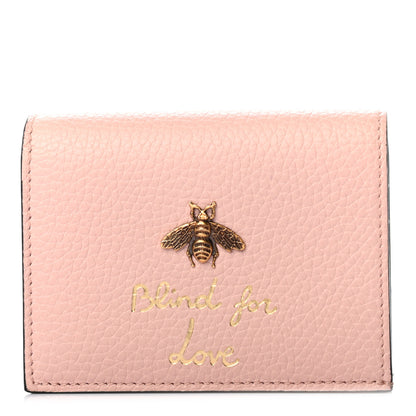 Gucci Cellarius Calfskin Blind for Love Animalier Card Case Perfect Pink 1 of 7