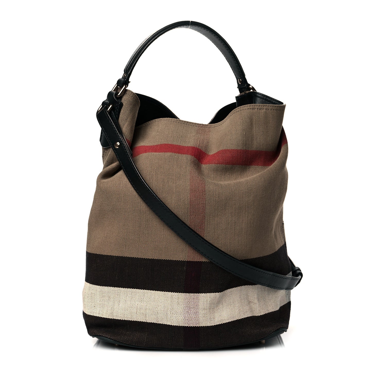 Canvas Mega Check Medium Ashby Hobo Black